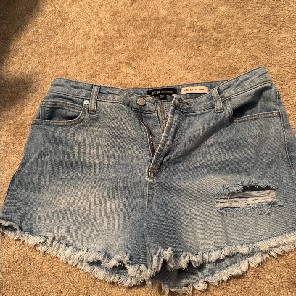 Distressed Denim Shorts